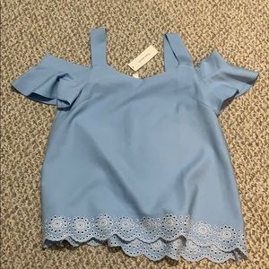 Blue tank top blouse